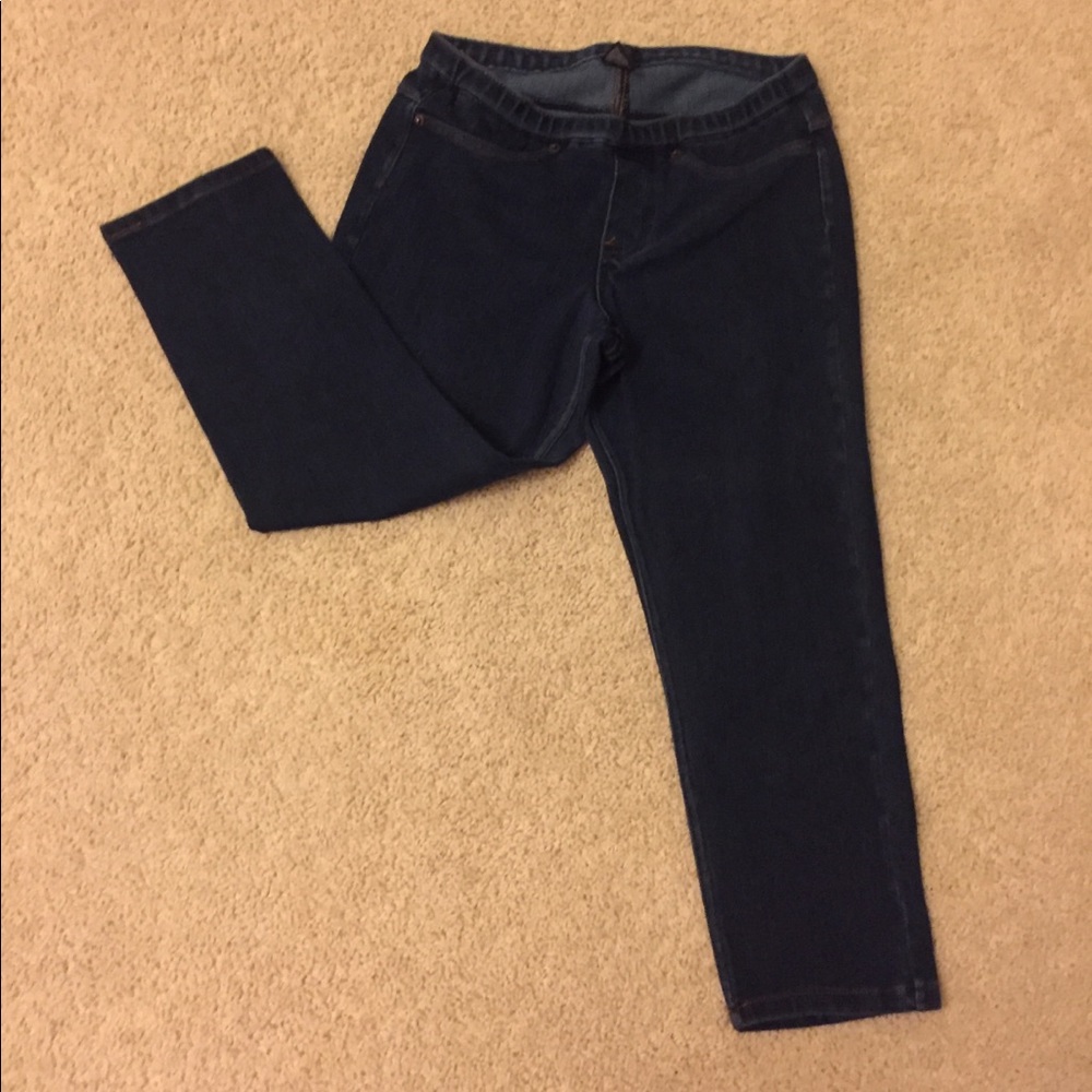 Hue blue small crop jeggings